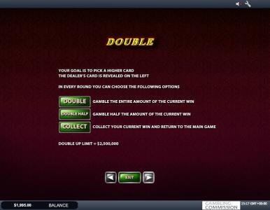 Esmeralda Slot Machine Double Feature Screen