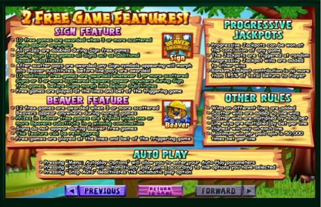 Builder Beaver Slot Machine 2 Free Game Features and Progressive Jackpots Screen
