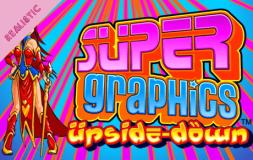 Super Graphics Upsidedown slot logo