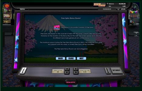 Super Graphics Upsidedown Slot Machine Free Spins Bonus Screen