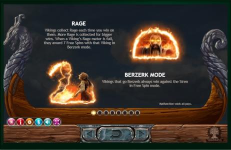 Vikings Go Berzerk Slot Machine Rage and Berzerk Mode Explanation Screen