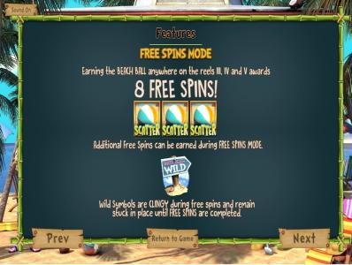 The Tipsy Tourist Slot Machine Free Spins Bonus Screen