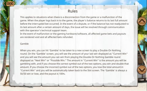 Golden Girls Slot Machine Game Rules Screen