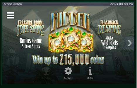 Hidden Slot Machine Bonus Spin Screen
