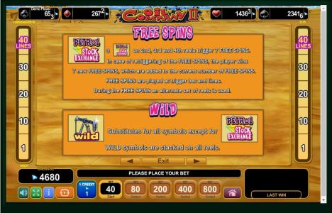 Oil Company II Slot Machine Free Spins Bonus and Wild Screen