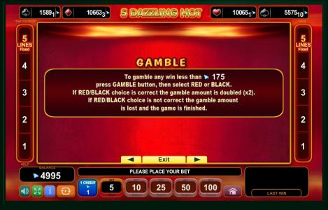 5 Dazzling Hot Slot Machine Gamble Feature Screen