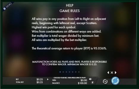 Robyn Slot Machine Game Rules Screen