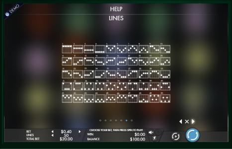 Orion Slot Machine Paylines Screen