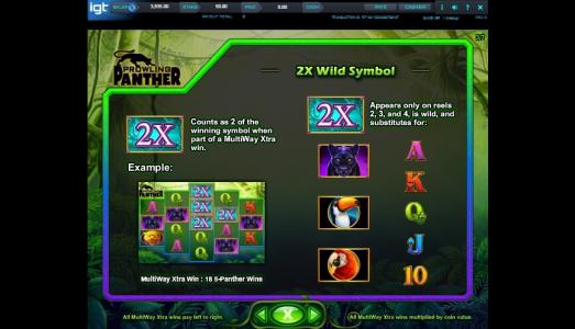 Prowling Panther Slot Machine Wild Symbol Screen