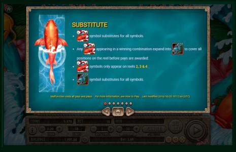 Koi Gate Slot Machine Substitute Symbol Screen