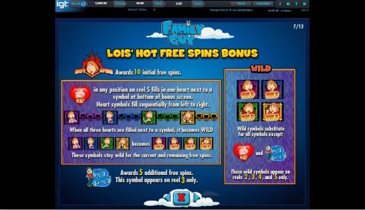 Family Guy Slot Machine Free Spins Bonus Screen