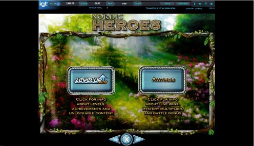 Nordic Heroes Slot Machine Level Up Plus and Awards Screen