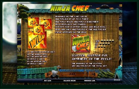 Ninja Chef Slot Machine Wild Symbol Screen