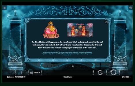 Blood Queen Slot Machine Wild Symbol Screen
