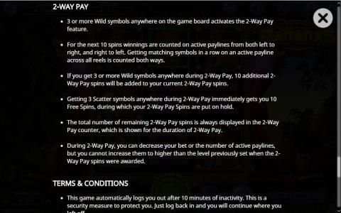 Booming Bananas Slot Machine Wild Symbol Screen