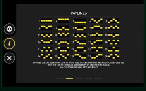 Mafia Slot Machine Paylines Screen