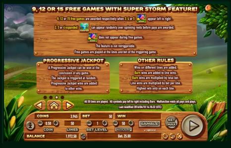 Super Twister Slot Machine Free Games and Other Rules Screen