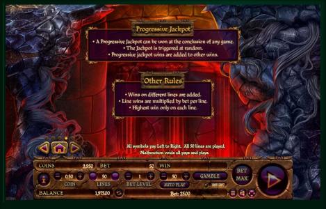 Dragon’s Throne Slot Machine Progressive Jackpot by Genesis Gaming Screen