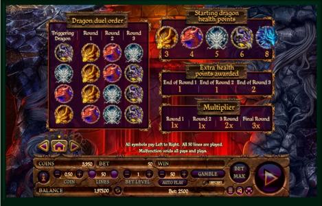 Dragon’s Throne Slot Machine Dragon Duel Order Screen