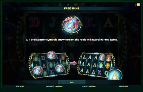 Beetle Jewels Slot Machine Free Spins Bonus Screen