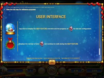 Santas Village Slot Machine User Interface Screen