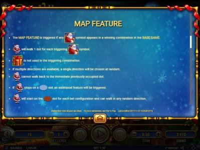 Santas Village Slot Machine Map Feature Screen