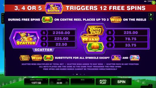 Pollen Party Slot Machine Free Spins Bonus Screen
