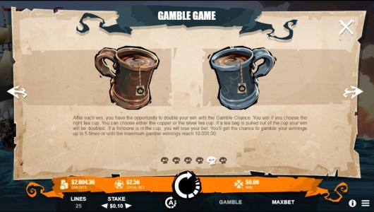 Moby Dick Slot Machine Gamble Feature Screen