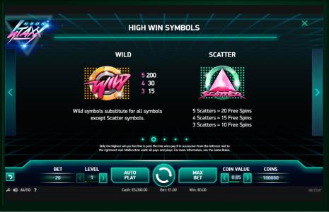 Neon Staxx Slot Machine Wild Symbol Screen