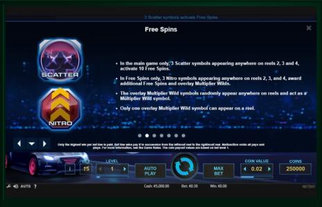 Drive Multiplier Mayhem Slot Machine Free Spins Bonus Screen