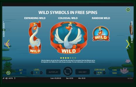 Scruffy Duck Slot Machine Free Spins Bonus Screen