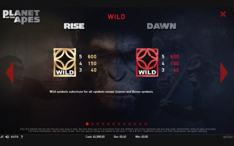 Planet of the Apes Slot Machine Wild Symbol Screen