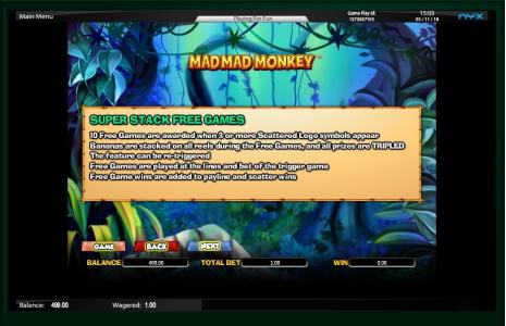 Mad Mad Monkey Slot Machine Free Games Screen