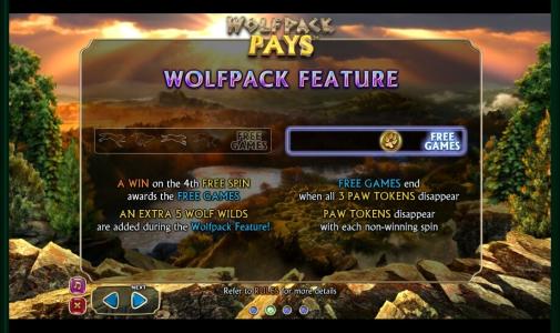 Wolfpack Pays Slot Machine Wolfpack Feature Screen