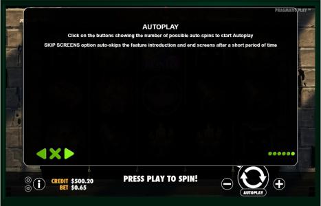 Diablo 13 Slot Machine Autoplay Screen