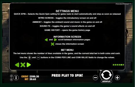 Diablo 13 Slot Machine Game Rules Screen