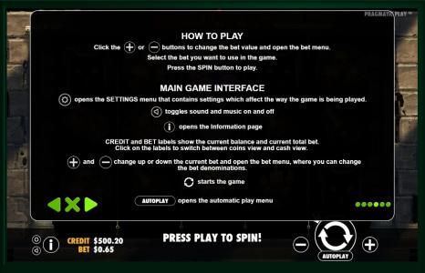 Diablo 13 Slot Machine Game Rules Screen