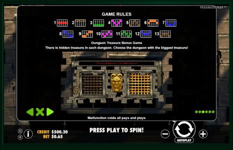 Diablo 13 Slot Machine Paylines Screen