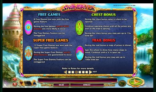 Shangri La Slot Machine Free Spins Bonus Screen