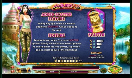 Shangri La Slot Machine Scatter Awards Screen