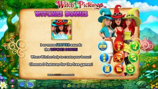 Witch Pickings Slot Machine Scatter Awards Screen