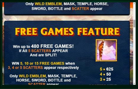 Samurai Split Slot Machine Free Game Feature Screen