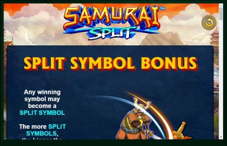 Samurai Split Slot Machine Symbol Bonus Screen