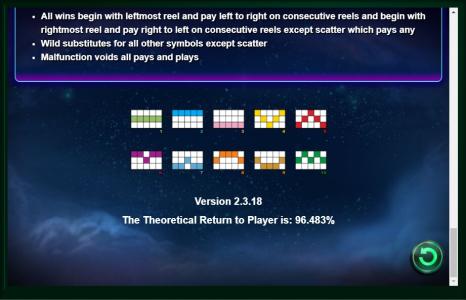 Lightning Gems Slot Machine Paylines Screen