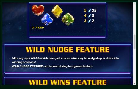 Lightning Gems Slot Machine Paytable Screen