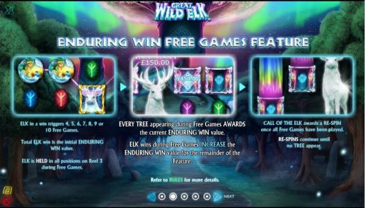Great Wild Elk Slot Machine Free Spins Bonus Screen