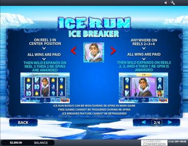 Ice Run Slot Machine Ice Breaker Feature Screen