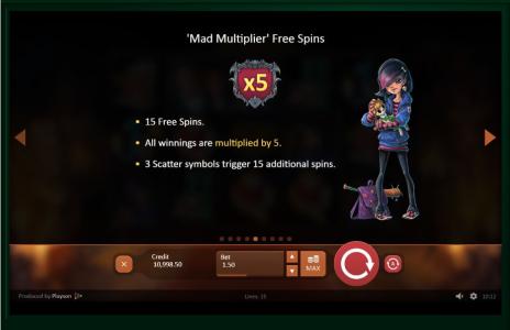 Dracula's Family Slot Machine Free Spins Bonus Screen