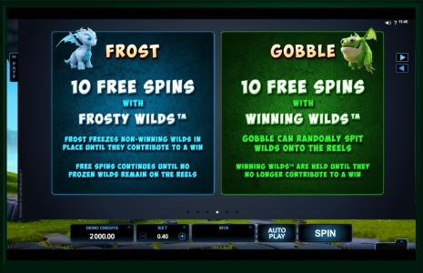Dragonz Slot Machine Free Spins Bonus Screen