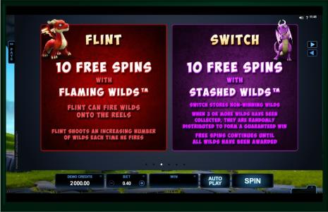 Dragonz Slot Machine Free Spins Bonus Screen